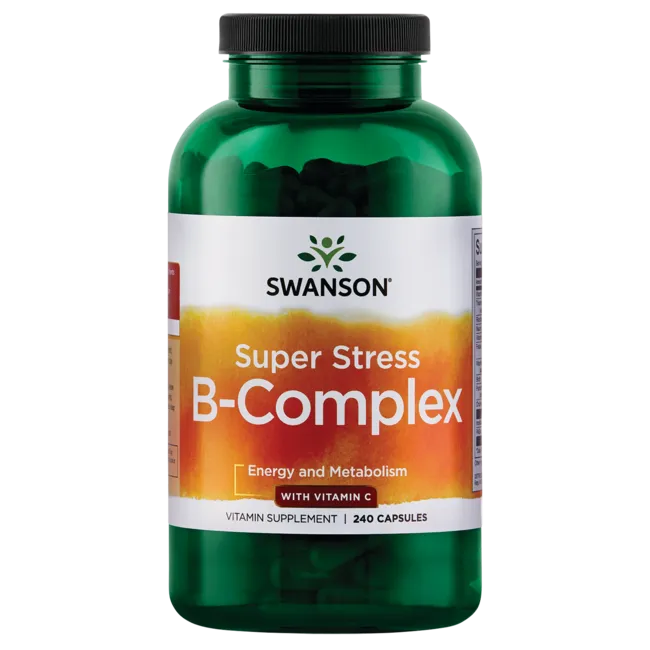 Swanson Premium Super Stress Vitamin B-Complex With Vitamin C 240 Caps ...