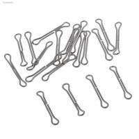 ℗✖ 20pcs Stainless Steel Double Eyed Wire Shanks Waddington Shank for Fly Lure Tying 0.8-1.8