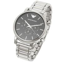 นาฬิกาข้อมือผู้ชาย Emporio Armani Classic Chronograph Black Dial Stainless Steel Mens Watch AR1894