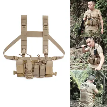 Tactical Vest Nylon military Vest chest rig Pack Pouch Holster Tactical  Harness walkie talkie radio Waist Pack Trendy Chest Bag - AliExpress