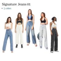 ลดล้างสต๊อก ส่วนลด 50 สำหรับคุณ☜☋ Merge Official - Jeans 5 Colors (พร้อมส่ง) กางเกงยีนส์เอวสูง ทรงกระบอกตรง สี