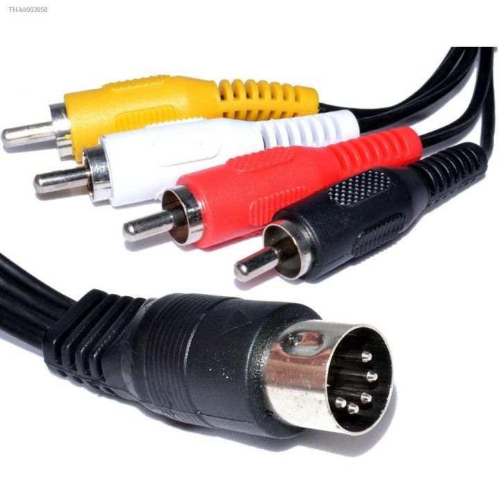 5-pin-male-din-plug-to-4-x-rca-phono-male-plugs-audio-cable-50cm-0-5m-1-5m-150cm