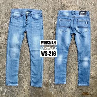 jeans กางเกงยีนส์ขายาว ผู้ชาย เดฟผ้ายืด Skinny Winsman กระดุม หลากรุ่นหลายสี Size 28-36