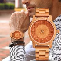 ZZOOI All Wood Men Watch 2023 New Free Shipping Fashion Retro Red Cherry Wooden Quartz Wrist Watches Lovers Gifts montre en bois homme