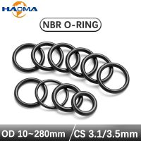 【hot】✷▼  3.1/3.5mm NBR O Gasket 10-280mm Type Round Nitrile Rubber O-Ring Corrosion Resist Washer