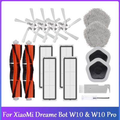16Pcs HEPA Filter Main Side Brush Mop Cloth and Mop Holder for XiaoMi Dreame Bot W10 &amp; W10 Pro Robot Vacuum Cleaner Replacement Parts Kit A