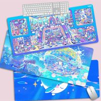 ✣ Large Mouse Pad 1200X600mm Kawaii Shark Mouse Mats Gamer Cute Pad for Computer Mouse XXL bule Gaming Accessories Laptop Desk Mat