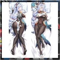 เกม Genshin Impact Shen He Anime Dakimakura Cover กอดปลอกหมอนร่างกาย 50 * 150 ซม. Otaku Sleepy ปลอกหมอน