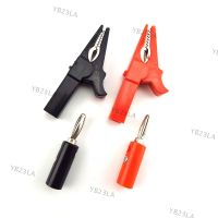 55mm Alligator Clip+ 4mm Banana Plug Test Probe With Banana Plugs Cable Clamp Clips Socket Battery Red Black YB23TH