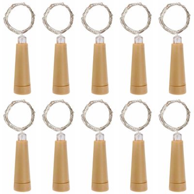 10X LED Cork Wine Bottle Fairy Lights AAA Battery Copper Wire String Lights Christmas Decoration Garland Lamp For Party Wedding Fairy Lights