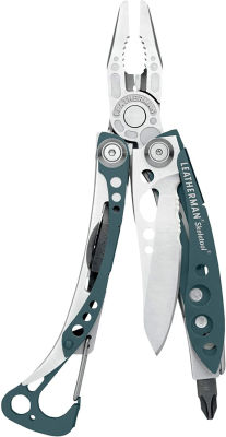 LEATHERMAN, Skeletool Lightweight Multitool with Combo Knife and Bottle Opener, Blue Columbia Blue