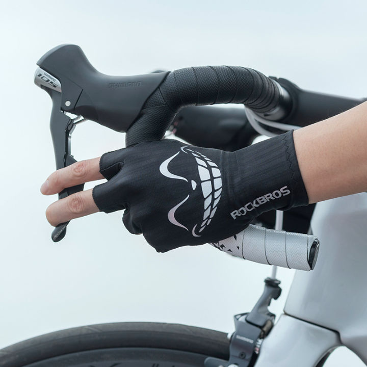 rockbros-ถุงมือครึ่งนิ้วฤดูร้อนถุงมือจักรยานกันกระแทกลื่น-fingerless-ถุงมือจักรยานระบายอากาศ-mtb-ถนนถุงมือ
