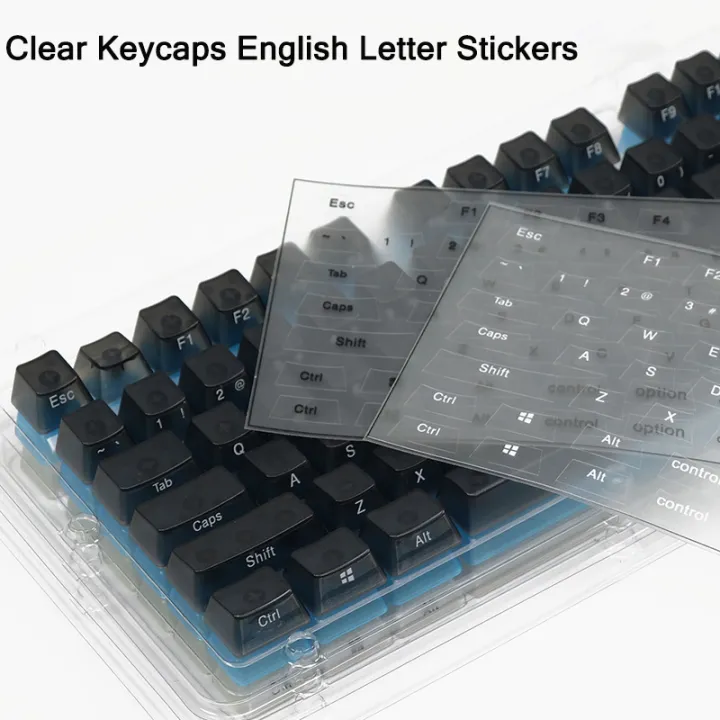 Clear Keycaps Alphabet Stickers Custom Mechanical Keyboard Side ...