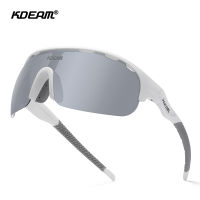 KDEAM Large Size Sports Sunglasses Men Polarized 1.2mm Thickness Lens Outdoor Goggles Reduce Wind Resistance Key-Hole Designed