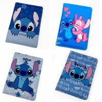 Lilo Stitch ใส่บัตรหนัง PU ซองใส่หนังสือเดินทางหนา80กรัมสำหรับผู้หญิงผู้ชายซองใส่หนังสือเดินทางแบบมีฝาปิดใส่บัตรประจำตัวอุปกรณ์เดินทาง