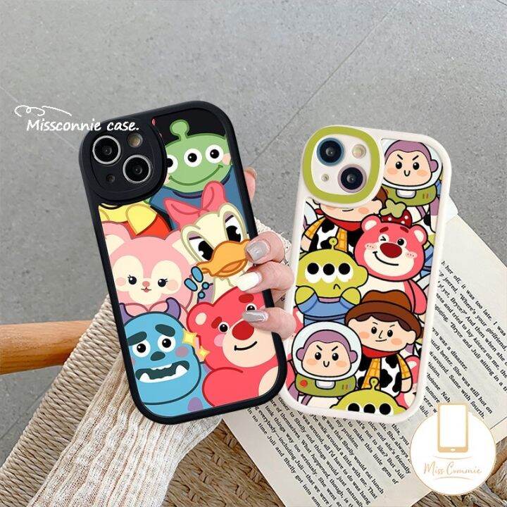 เคสโทรศัพท์มือถือ-tpu-นิ่ม-ลายการ์ตูนดิสนีย์-โดนัลด์ดั๊ก-ทอยสตอเบอร์รี่-หมีน่ารัก-สําหรับ-iphone-7plus-xr-x-7-8-6-6s-14-13-12-xs-2020