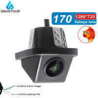 SMARTOUR CCD CVBS NTSC Car HD 170องศามุมกว้างกล้องท้ายรถ Fisheye มองเห็นตอนกลางคืนกล้องสำรองข้อมูลมุมข้างหลัง