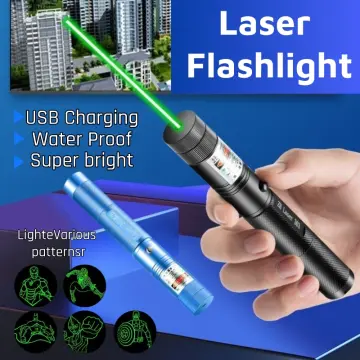 High Power Burning Laser Pointer Flashlight, Long Range Adjustable