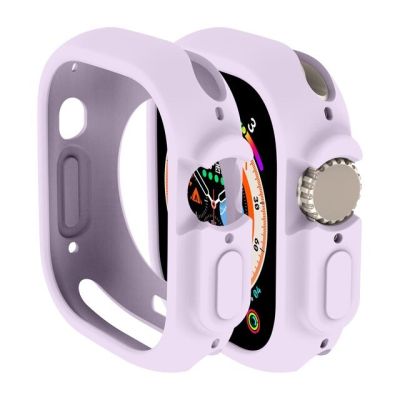 เคสสำหรับ Apple Watch ซิลิโคนนุ่มป้องกัน Tpu กันกระแทกรอบด้าน49มม. เคสกันกระแทกเคสป้องกันทนทานต่อรอยขีดข่วน