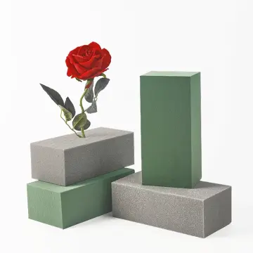 Pack of 6 Foam Bricks foam Blocks for Artificial Flowers Plants Dried  Arrangement Wet Flowers BRICKS - Green 