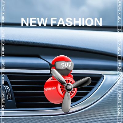 New style Car Air Freshener Auto Accessories Interior Perfume Diffuser Pilot Rotating Propeller Outlet Fragrance Magnetic Design
