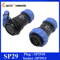 เดิม Weipu เชื่อมต่อ SP29 2 3 4 7 8 9 10 12 16 17 20 24 26ขา IP68ในสายเคเบิ้ลชายเสียบหญิงซ็อกเก็ต SP2910 SP2911