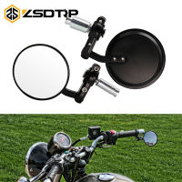 ZSDTRP 18mm Universal Motorcycle Mirror Aluminum Black Handle Bar End Rearview Side Mirrors Motor Accessories