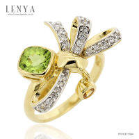 Lenya Jewelry แหวนเงินแท้ 925 ประดับอัญมณีแท้ เม็ดโต ดีไซน์สุดคลาสิค เหมาะสำหรับสวมใส่กับเสื้อผ้าทุกชุดทุกสไตล์