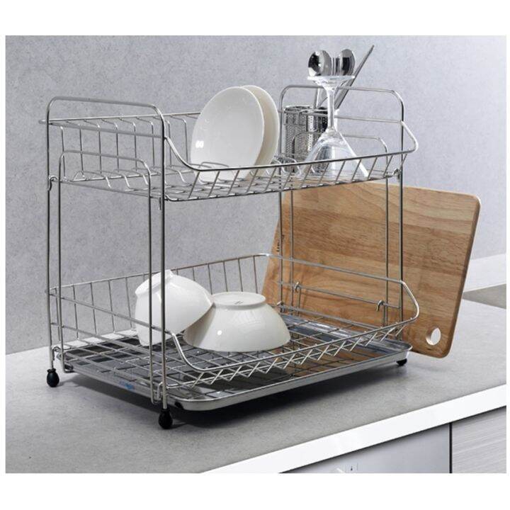 Stopia Stainless Dish Rack 2 Tier | Lazada