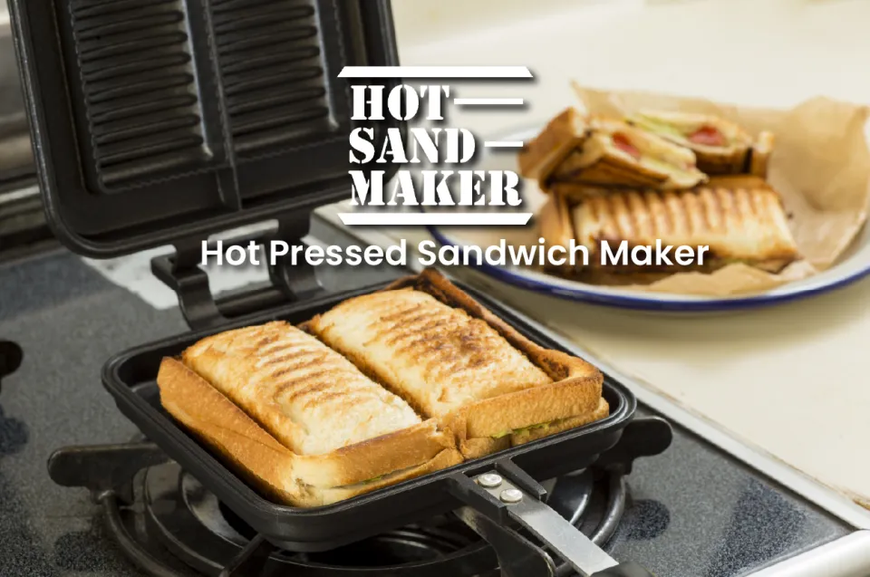 Toasted Sandwich Maker Double Sided Hot Sandwich Pan Frying Maker