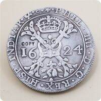 เหรียญ1624สเปนเนเธอร์แลนด์ Patagon - Felipe Iv 2 8 Sols สำเนา