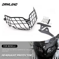 ☎สำหรับ Bennlli TRK502 TRK 502 TRK502X 2018 2019 2020 2021ไฟหน้ารถจักรยานยนต์หลอดไฟหน้าฝาครอบอุปกรณ์ปกป้องป้องกันตะแกรงป้องกัน