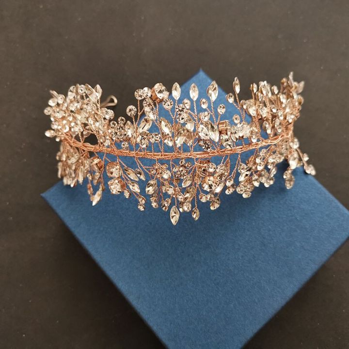 handmade-3สีคริสตัล-rhinestones-มงกุฎเจ้าสาว-headband-แต่งงาน-crown-อุปกรณ์เสริมผม-bridesmaids-ผู้หญิงเครื่องประดับ