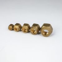 Brass Nut 45 Degr SAE 1/4 3/8 1/2 3/4 Flare Pipe Fitting Adapeter Air conditioner Connector