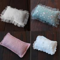 ✌ Retro embroidery lace baby pillow newborn photography prop pillow baby photo prop white lace mesh