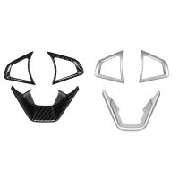 3PCS Steering Wheel Cover Trim Steering Wheel Button Frame for Ford Fusion Mondeo 2013-2019