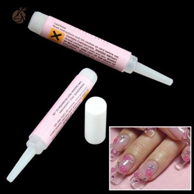 10pcs Mini Professional Beauty Nail False Art Decorate Tips Acrylic Glue Nail Accessories 2g