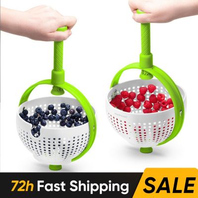 【CC】 Strainer Fruit Vegetable Washing Basket Colander Dish Drainer Salad Collapsible Storage