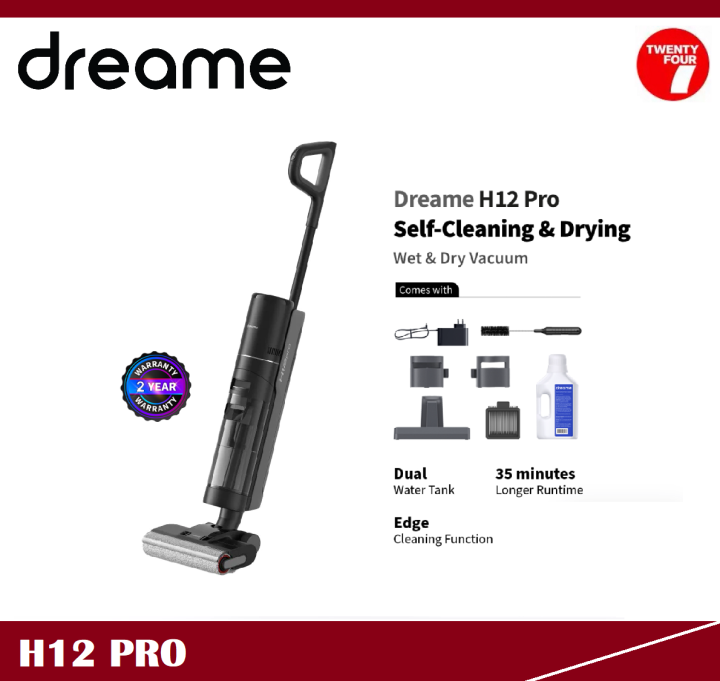 DREAME H12 Pro Wet and Dry Cordless Vacuum Cleaner Smart Floor Scrubber ...