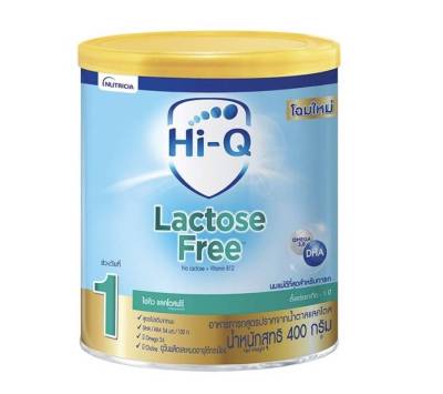 Hi-Q ไฮคิว แลคโตสฟรี อาหารทารกสูตรปราศจากน้ำตาลแลคโตส อายุตั้งแต่แรกเกิดถึง 1 ปี ขนาด 400 กรัม 1 กระป๋อง