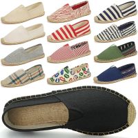 2022 Summer Autumn Men Canvas Shoes Breathable Mens Casual Shoes Slip-On Hemp Shoes Graffiti Espadrilles Women Footwear Flats