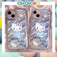 [OKOKSO] ใหม่ เคสโทรศัพท์มือถือนิ่ม กันกระแทก ลายการ์ตูนเฮลโลคิตตี ดอกไม้ สําหรับ OPPO Reno9 Reno8 Reno7pro reno6 7z 5 R17 A53 A9 2023 F11 A31 A78 A77