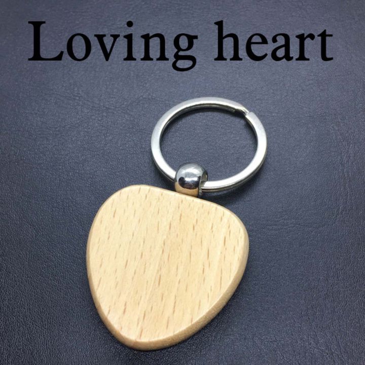 พวงกุญแจไม้ของขวัญวันครูพวงกุญแจรูปหัวใจไม้ส่วนตัวสำหรับจี้ห้อยกระเป๋าพวงกุญแจรถ