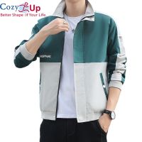 Cozy Up เสื้อแจ็กเก็ตนักบินแขนยาวบล็อกสี Lapel เข้ารูปพอดี