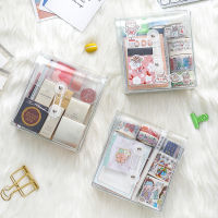 Transparent pencil case Wire wound storage bag Stationery box Portable waterproof large-capacity PVC small objects Data bills Cosmetic storage