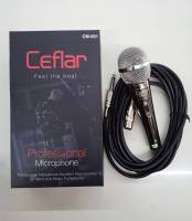 ไมโครโฟน ไมค์ร้องเพลง ไมค์ร้องคาราโอเกะ ไมค์สาย microphone Ceflar cm-001 สายยาว 5 เมตร เสียงดี เสียงนุ่มมาก ดูดเสียงได้ดีมาก