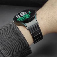 ❉♦ No gaps strap for samsung galaxy watch 4 classic band 46mm 42mm watch 4 44mm 40mm gapless carbon fiber textured plastic strap