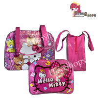 กระเป๋าสะพายข้างสีชมพูใบใหญ่ Hello Kitty ลายคิตตี้ ดีไซน์สวย เนื้อผ้าดี กระเป๋าของคุณหนูๆ