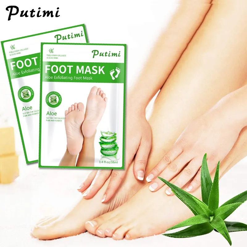 Putimi Feet Exfoliating Foot Masks Pedicure Socks Exfoliation Scrub Remove  Dead Skin Heels Foot Peeling Anti Cracked Foot Care - Feet Care - AliExpress