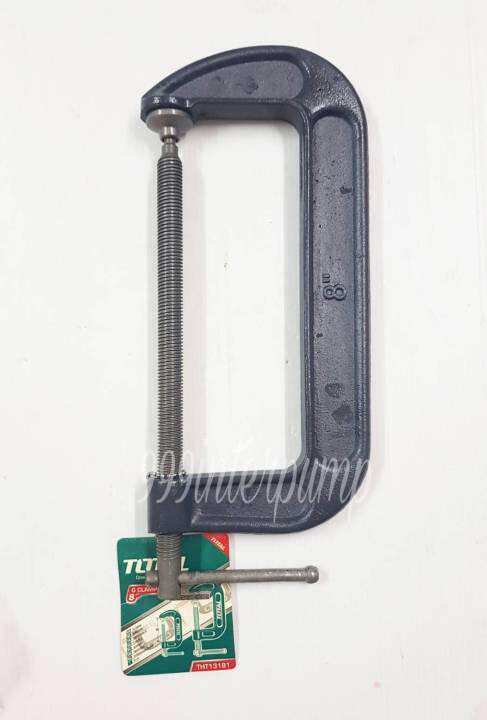 total-ปากกาจับเหล็กตัวซี-8-นิ้ว-ซีแคมป์-c-clamp